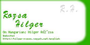 rozsa hilger business card